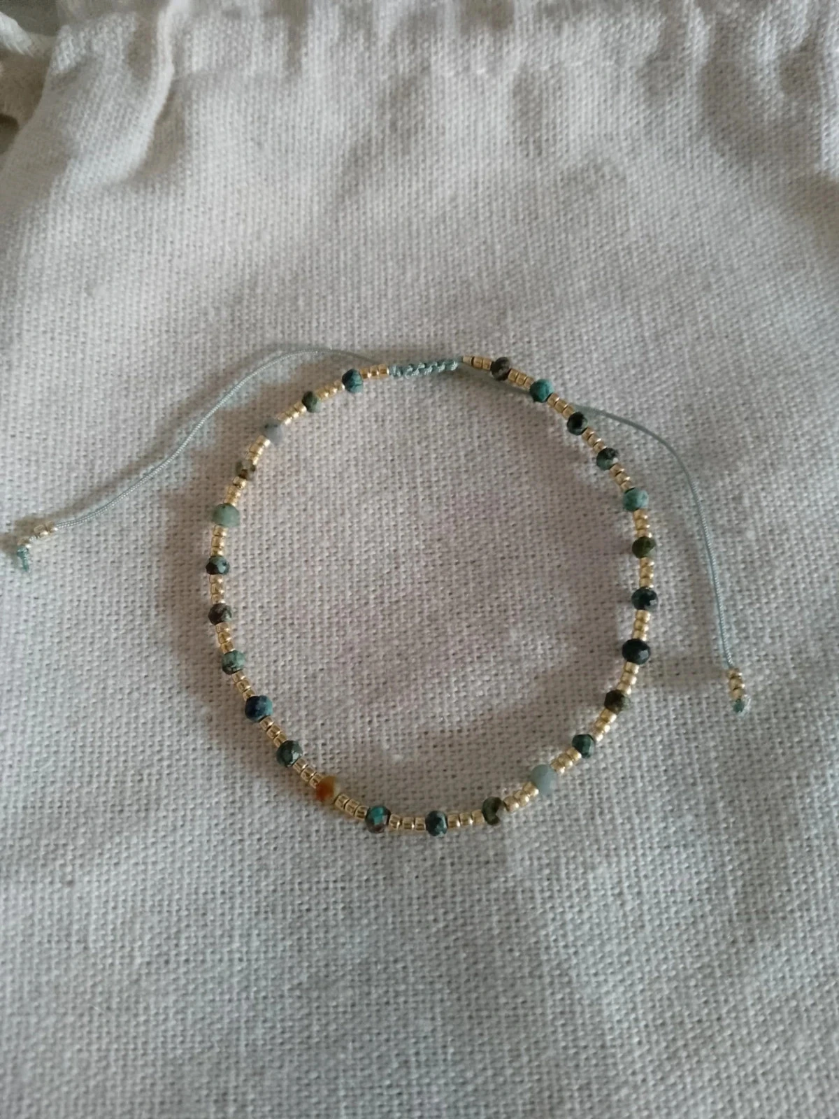 Bracelet pierres naturelles de turquoise africaine – photo 2